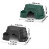 Reptile Hide Cave Decor with 2 Food Bowls