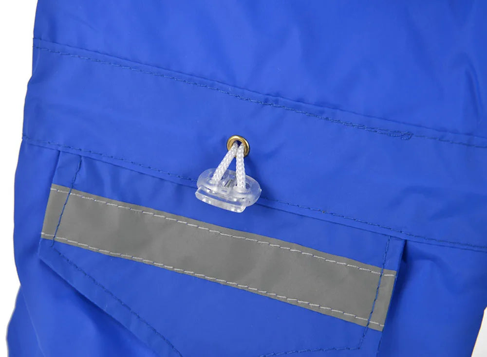Adjustable Waterproof Dog Raincoat with Reflective Strap