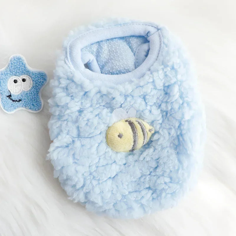 سترة شتوية مخملية للأرنب والحيوانات الأليفة الصغيرة