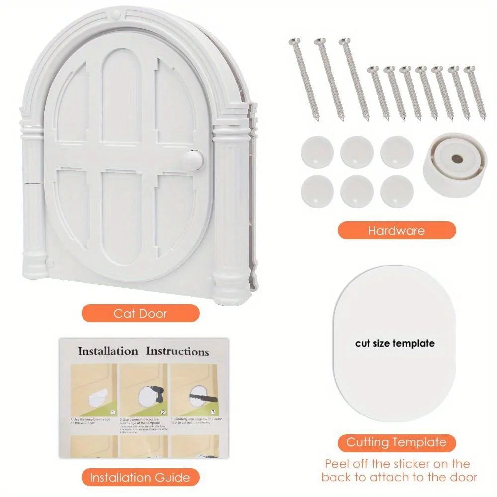 Durable ABS Pet Door for Cats and Small Dogs