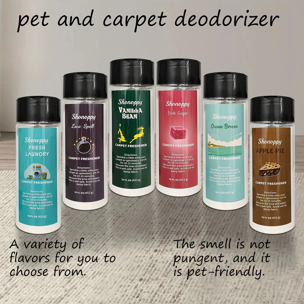 Carpet Odor Eliminator Powder — Pet Urine & Freshening Treatment