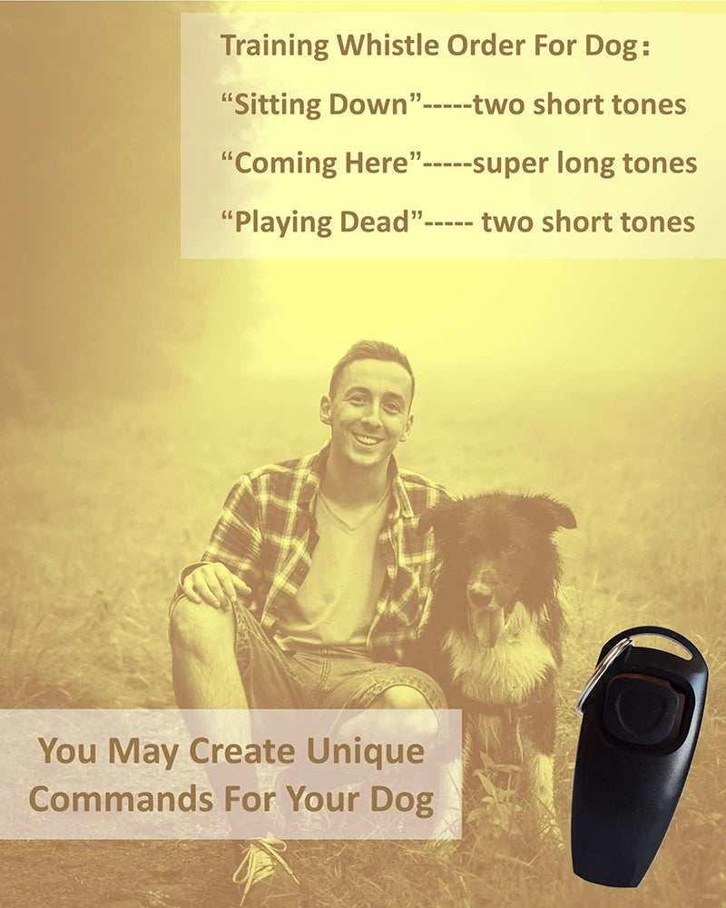 Zwei-in-Eins-Hundepfeife und Clicker für das Hundetraining