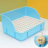 Corner Rabbit Litter Box with Removable Tray and Grid