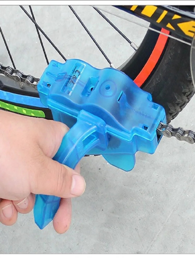 Portable Bicycle Chain Cleaner Tool with 3-Side Brushes