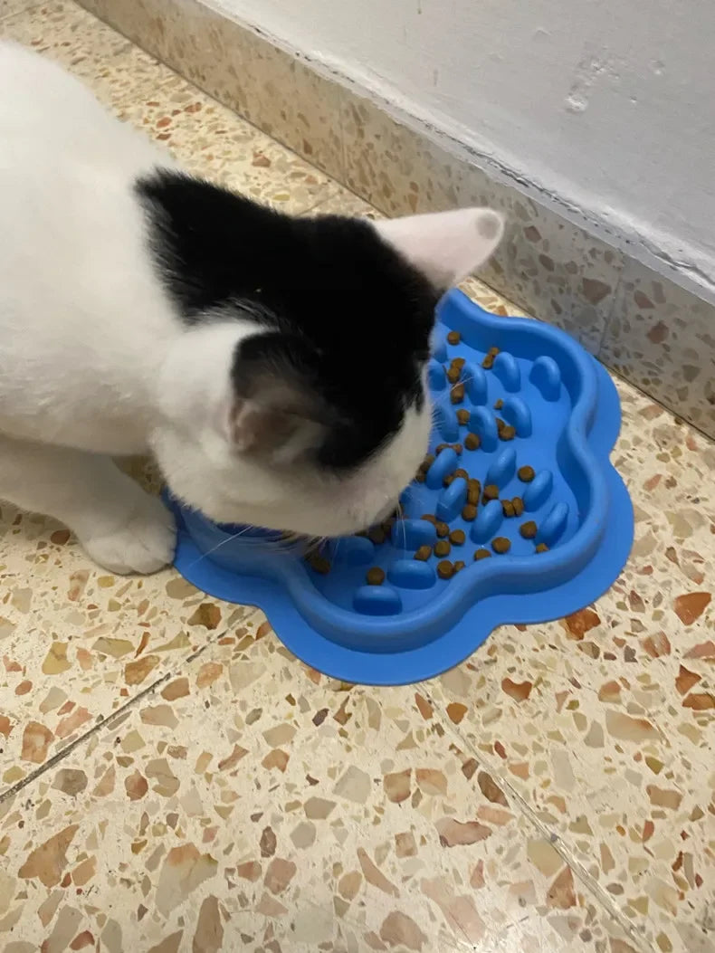 Silikon-Futtermatte mit Saugnapf für langsames Fressen
