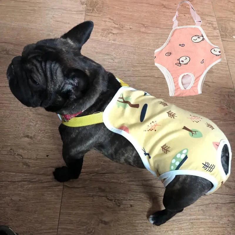 Adjustable Dog Diaper Pants with Suspenders