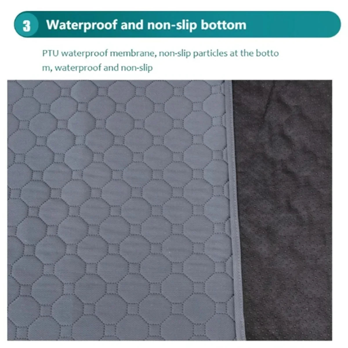 Reusable Washable Dog Pee Pad - Waterproof Absorbent Training Mat