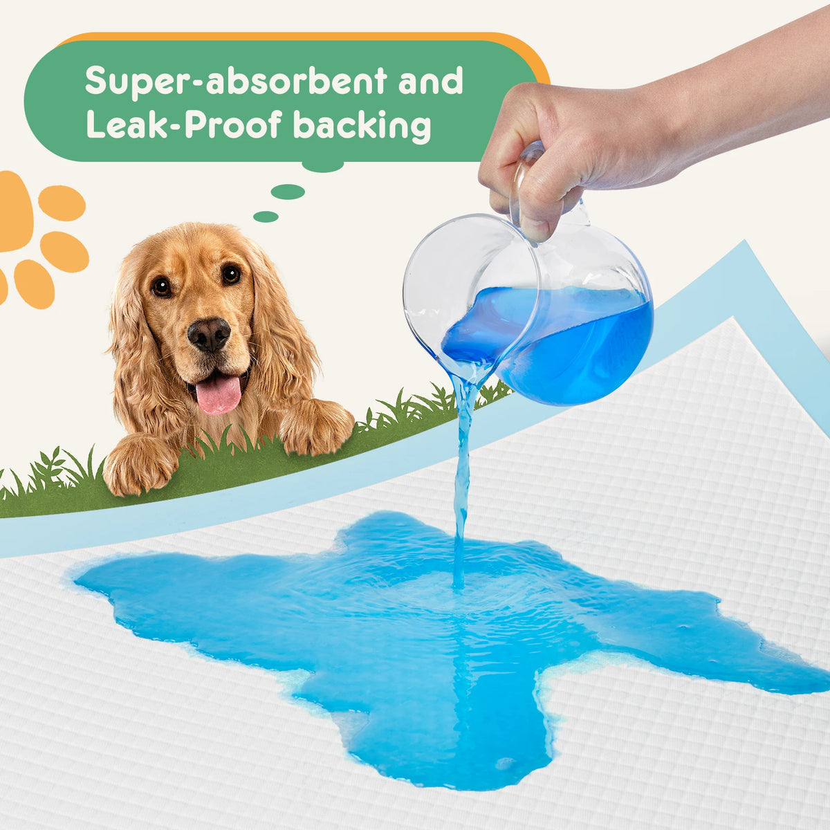 Super Absorbent Disposable Pet Training Pads, Leakproof and Quick-Drying (150 Count)