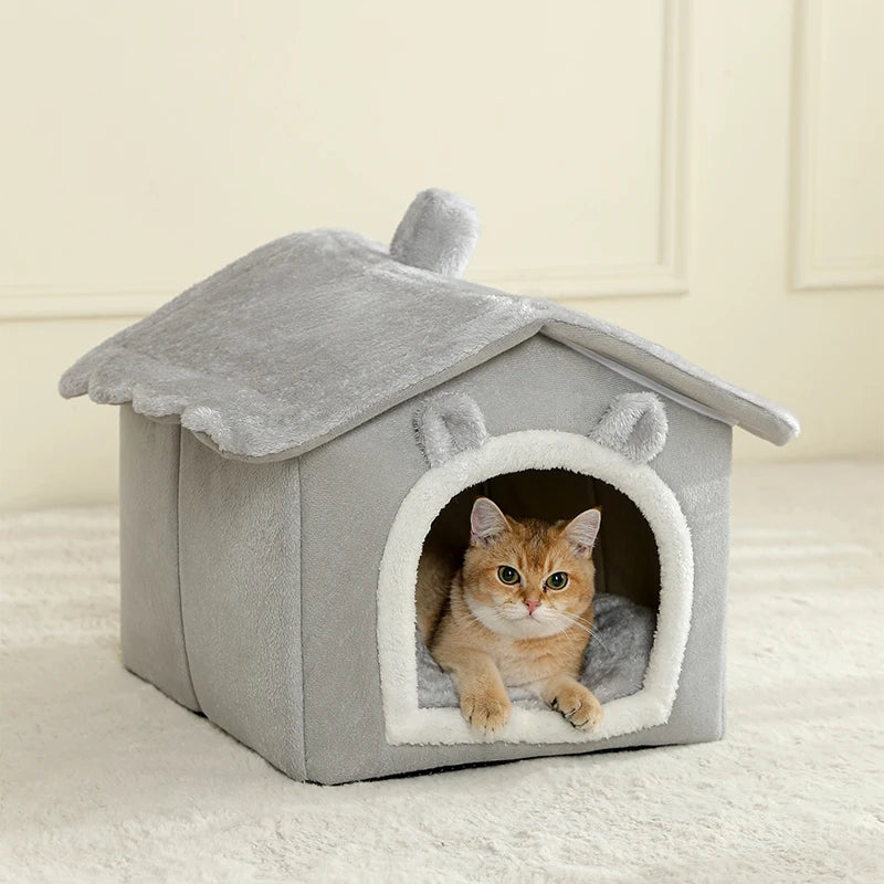 Maison-lit pliable pour chats et petits chiens