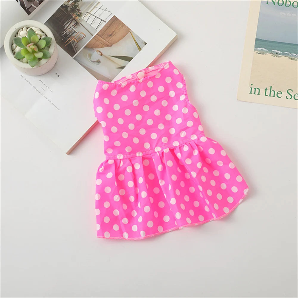 Polka Dot Dog Skirt Dress for Small Breeds