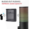Universal Microphone Pop Filter with Triple-Layer Metal Windscreen