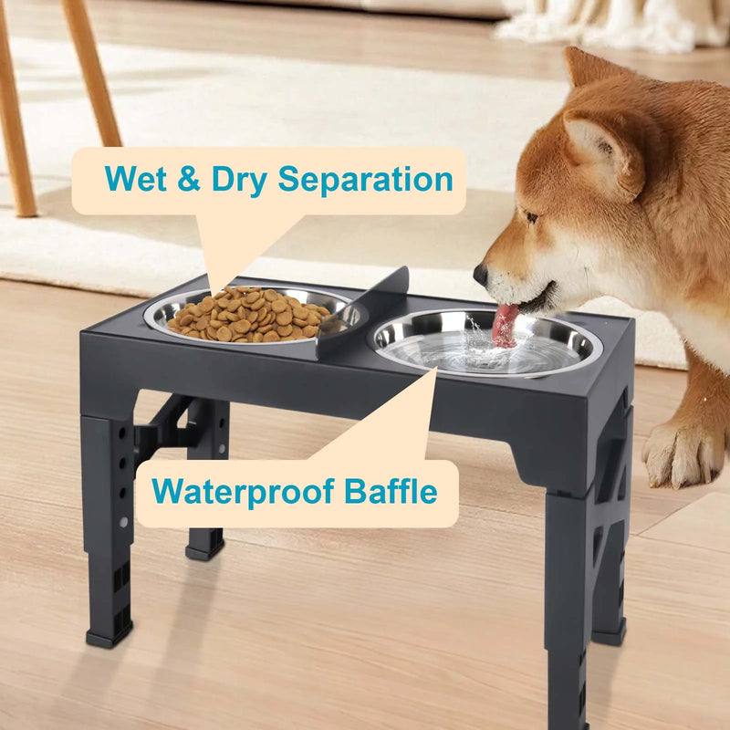 Adjustable Elevated Dog Bowl Stand