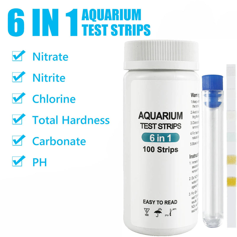All-in-One-Aquarien-Wasserteststreifen mit Teströhrchen