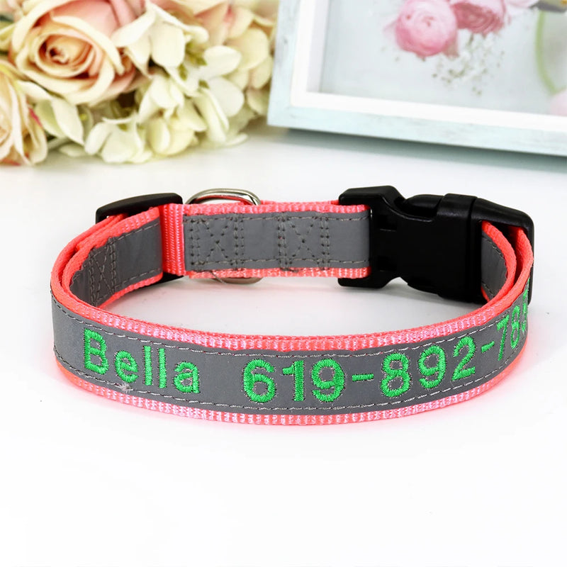 Personalisierte bestickte Nylon-Hundehalsband