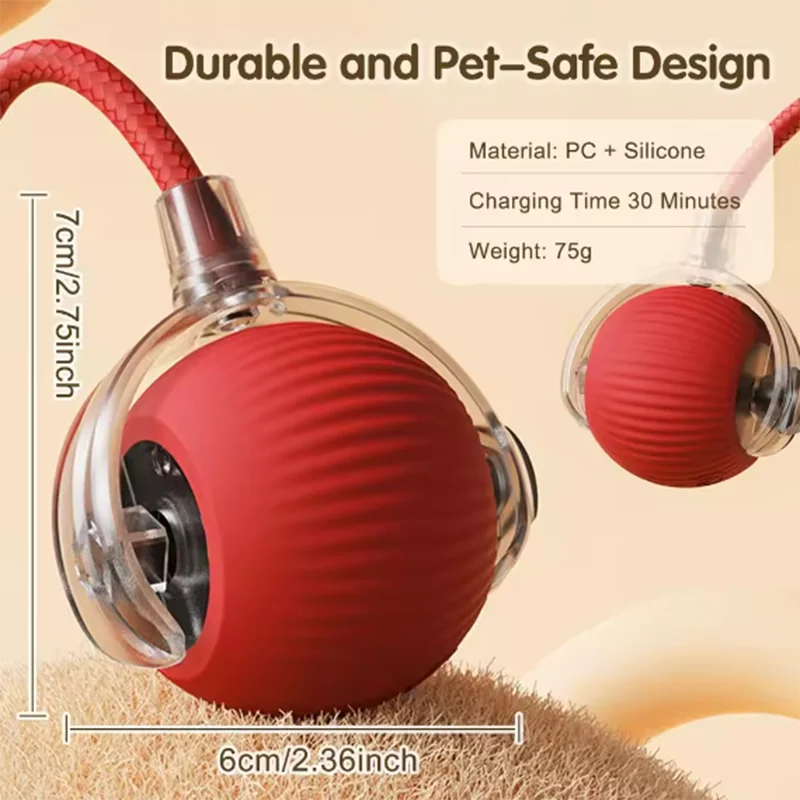 Balle de Jeu Interactive pour Chat à Recharge Automatique