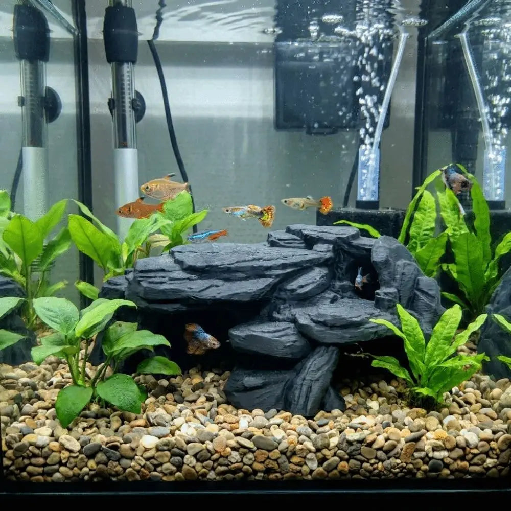 Realistic 3D Rockery Ornament for Aquarium Fish Tanks