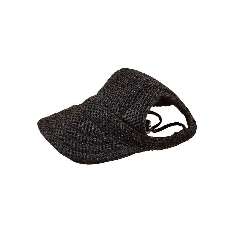 Breathable Pet Sun Hat with Ear Holes and Adjustable Strap