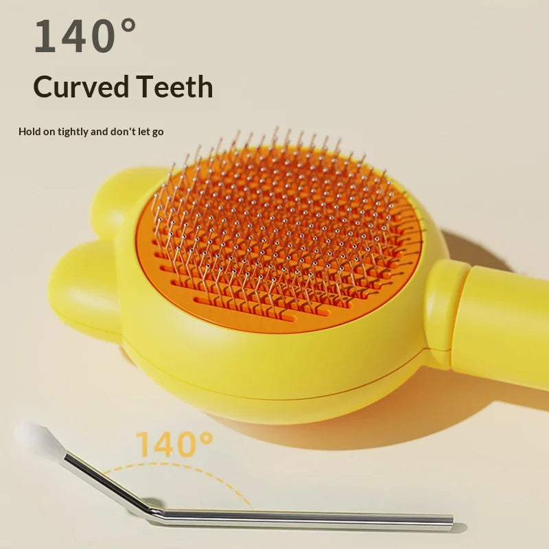 Pet Deshedding Brush for Cats & Dogs – Gentle Fur Remover Comb
