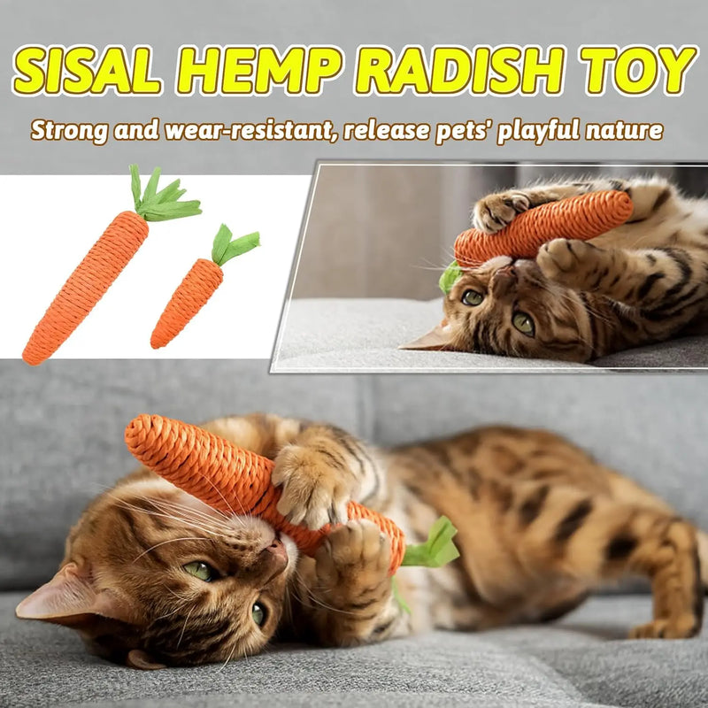 Juguete para Mamar de Gato con Forma de Zanahoria