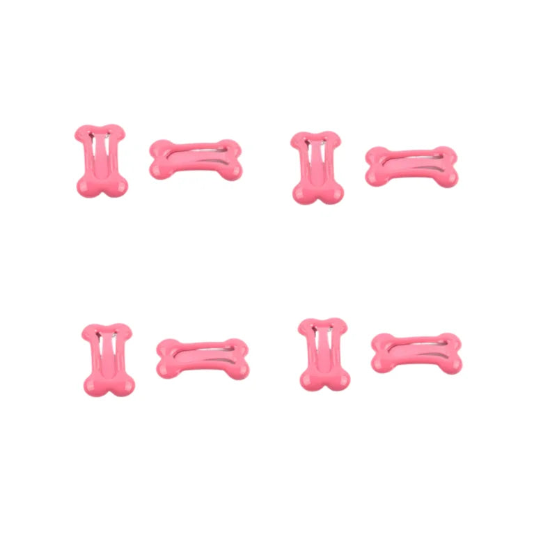 Bone-Shaped Pet Hair Clips for Dogs and Cats