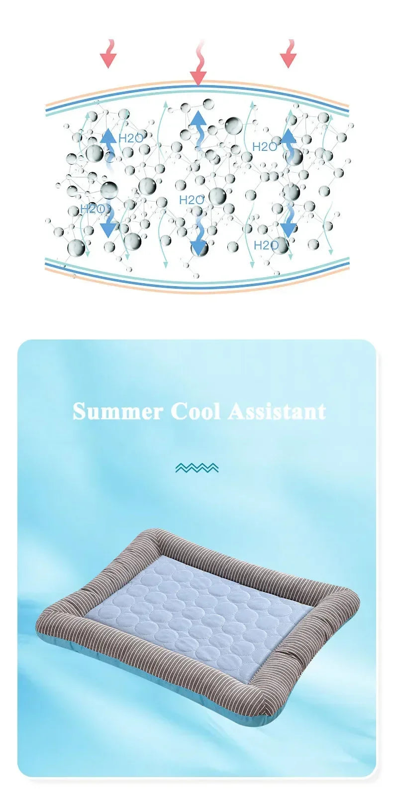 Ice Silk Pet Cooling Mat for Dogs and Cats – Breathable Summer Bed