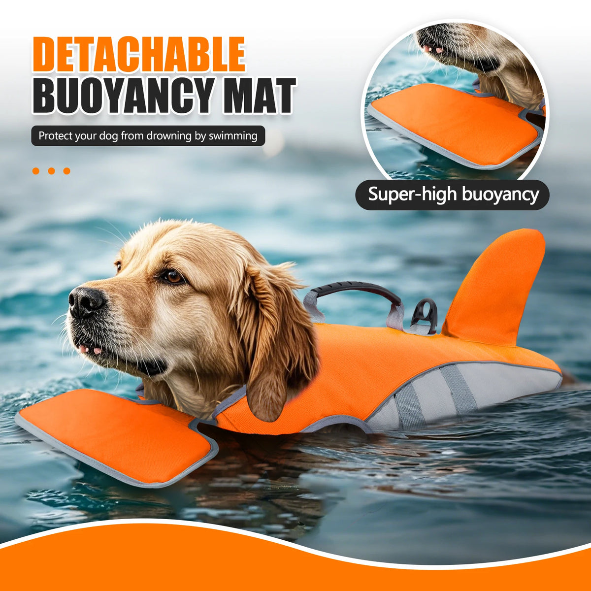 Adjustable Dog Life Vest for Swimming and Water Safety