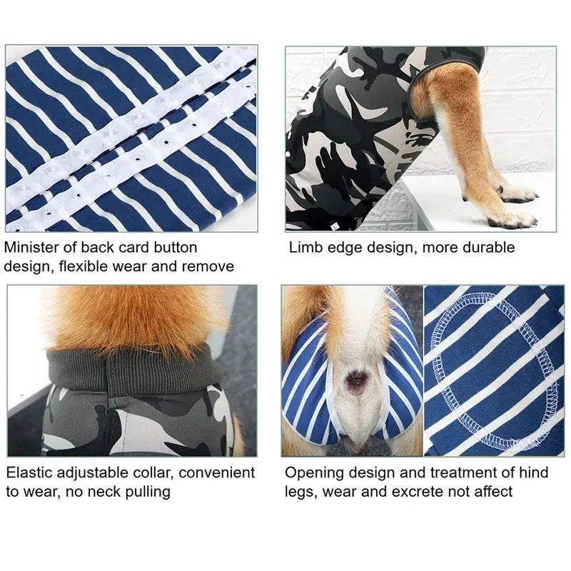 Breathable Pet Recovery Suit for Dogs and Cats