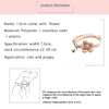 Cat Collar with Flower Bell - Adjustable Buckle