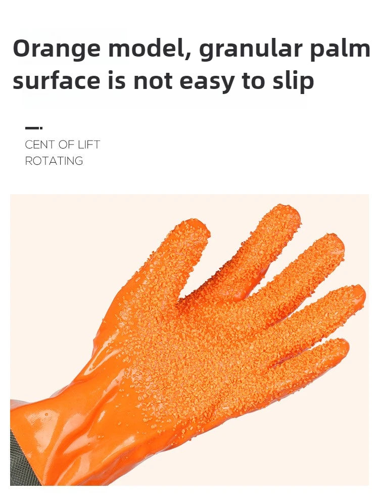 Extended Waterproof Rubber Gloves for Dishwashing, Car Washing & Labor Tasks