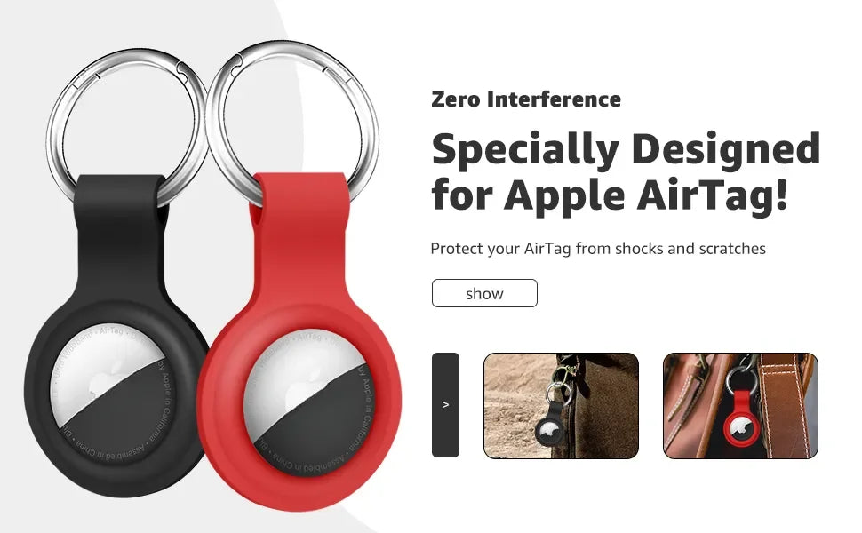 Silicone AirTag Case with Keychain