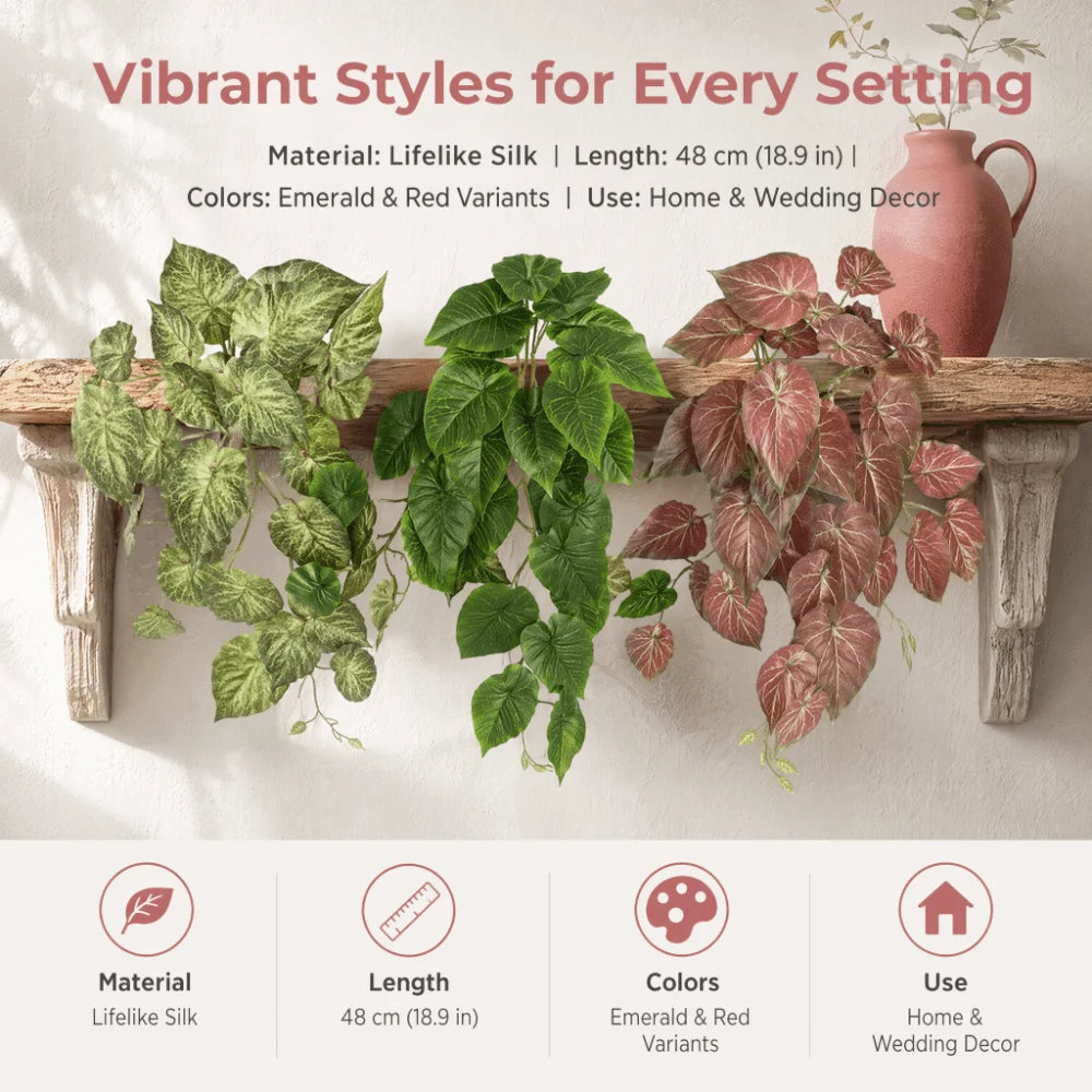 Realistic Artificial Ivy Hanging Plant for Wall Decor