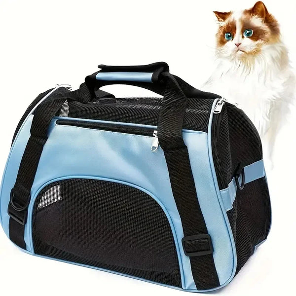 Portable Dog and Cat Carrier Bag with Breathable Mesh