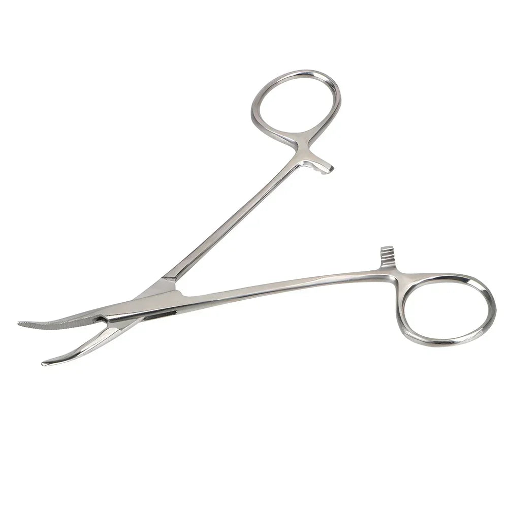 Stainless Steel Pet Grooming Tweezers with Curved Tip