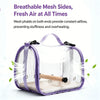 Transparent Bird Carrier with Wooden Perch