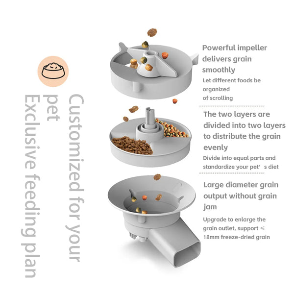 Smart Automatic Pet Feeder with Camera and Video Dispenser