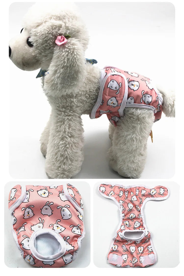 Reusable Washable Dog Diapers for Female Dogs in Heat