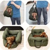 Dog Car Seat with Safety Belt – Non-Slip, Washable Travel Bed for Small Dogs