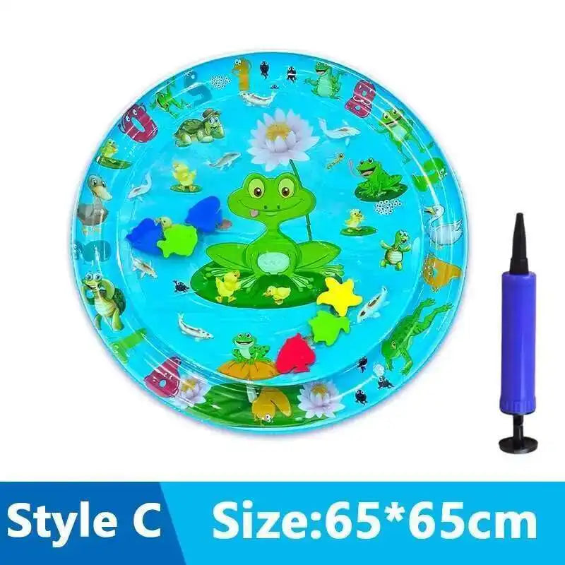 Colorful silicone sensory water play mat featuring various animal figures for cats and dogs