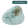 Lit Semi-Ouvert en Peluche pour Chats et Chiens