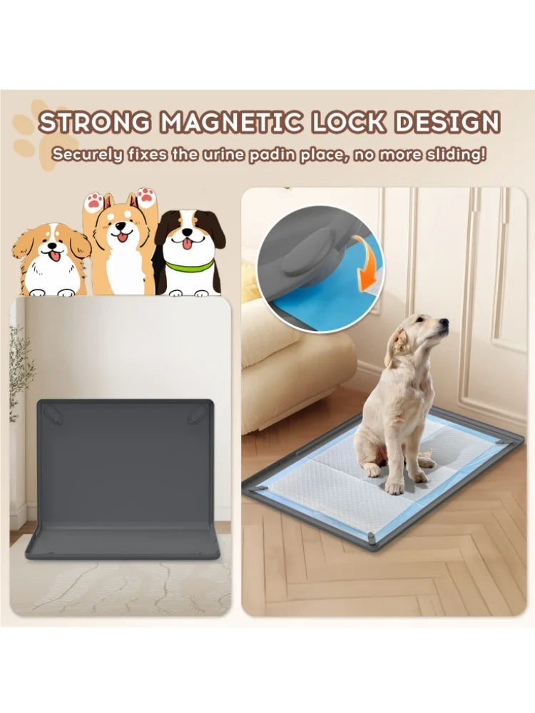 Wall-Mounted Dog Urine Pad with Silicone Splash Guard