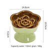 Elevated Ceramic Slow Feeder Bowl for Cats and Small Dogs
