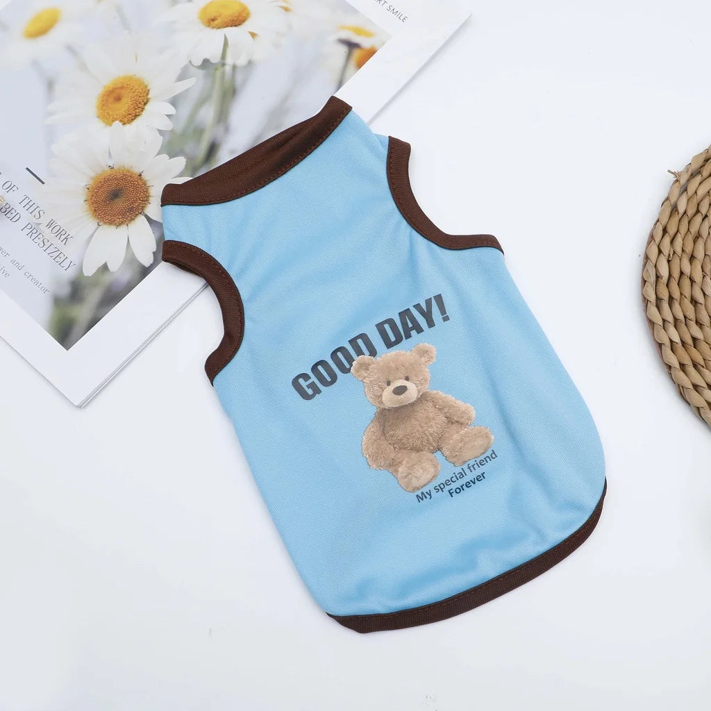 Cute Cartoon Bear Pet T-Shirt for Small and Medium Dogs