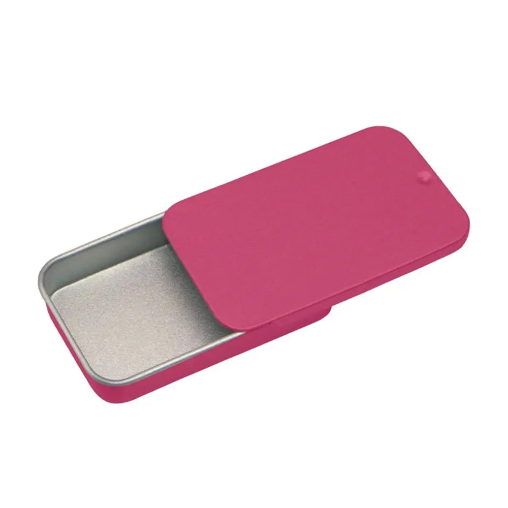Compact Sliding Tin Box for Pills, Candy, and Small Essentials