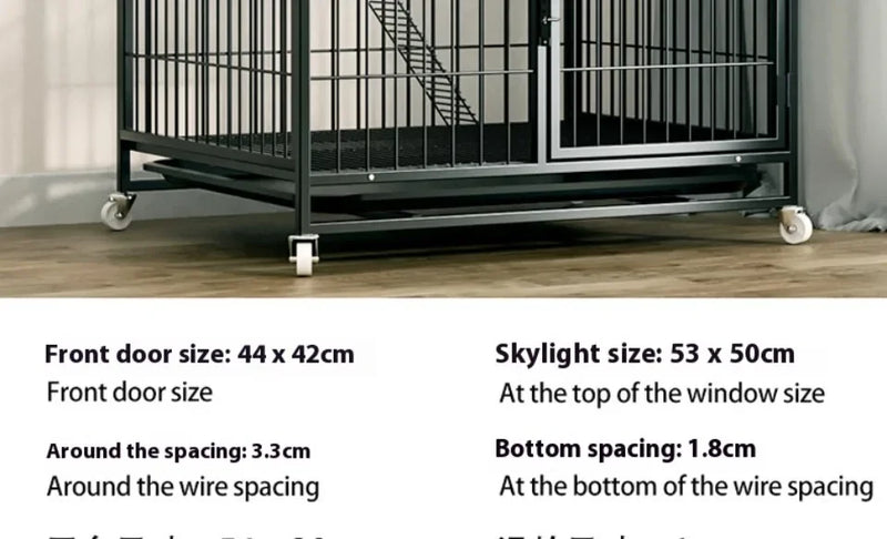 قفص قطط شبكي قابل للفتح مع فيلا مزدوجة