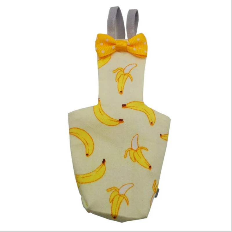 Combinaison de vol en coton lavable avec nœud papillon pour oiseaux