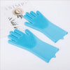 Gants en Silicone pour Bain de Chat & Brosse de Massage