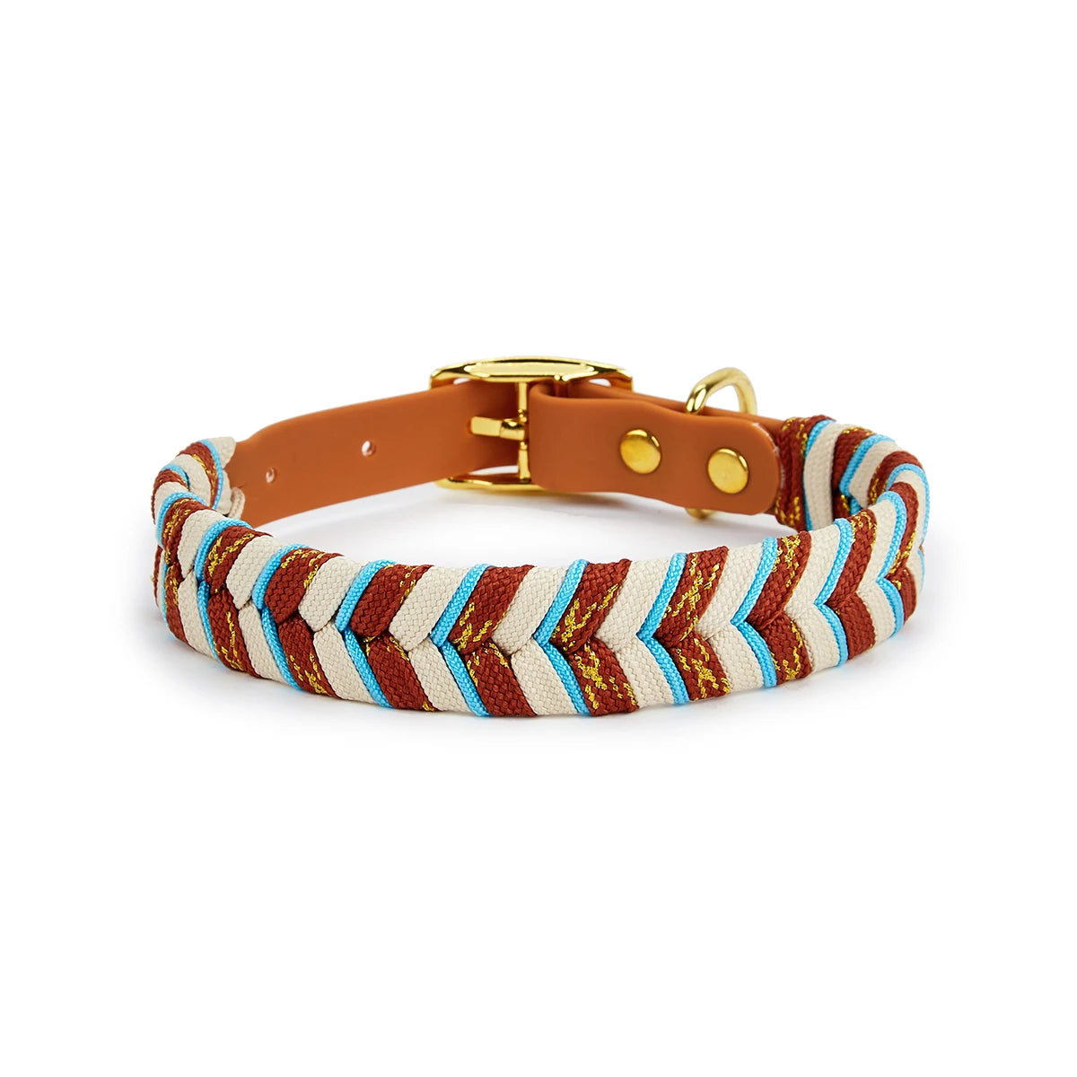 Handcrafted Colorful Striped Dog Collar