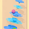 Interactive Cat Turntable Toy with Feather Wand and Rolling Ball