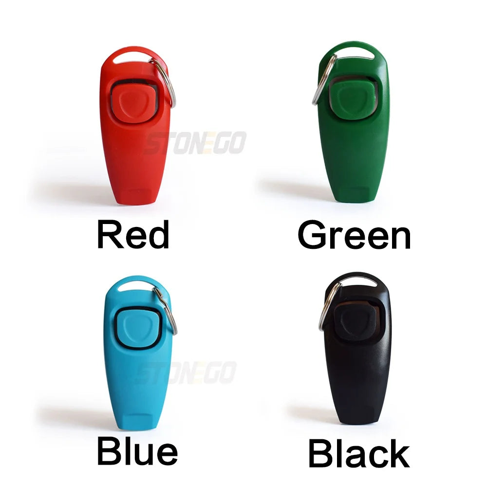 2-in-1 Dog Training Clicker and Whistle with Keyring