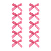 A set of pink ribbon bow hair clips for girls